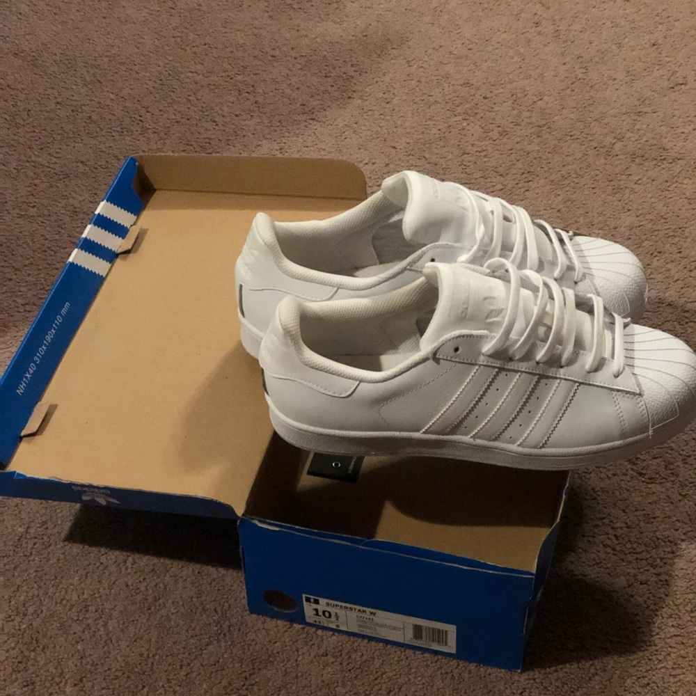 All white adidas